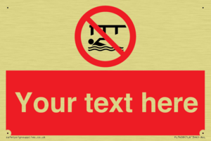 Custom Do not swim in the vicinity of piers